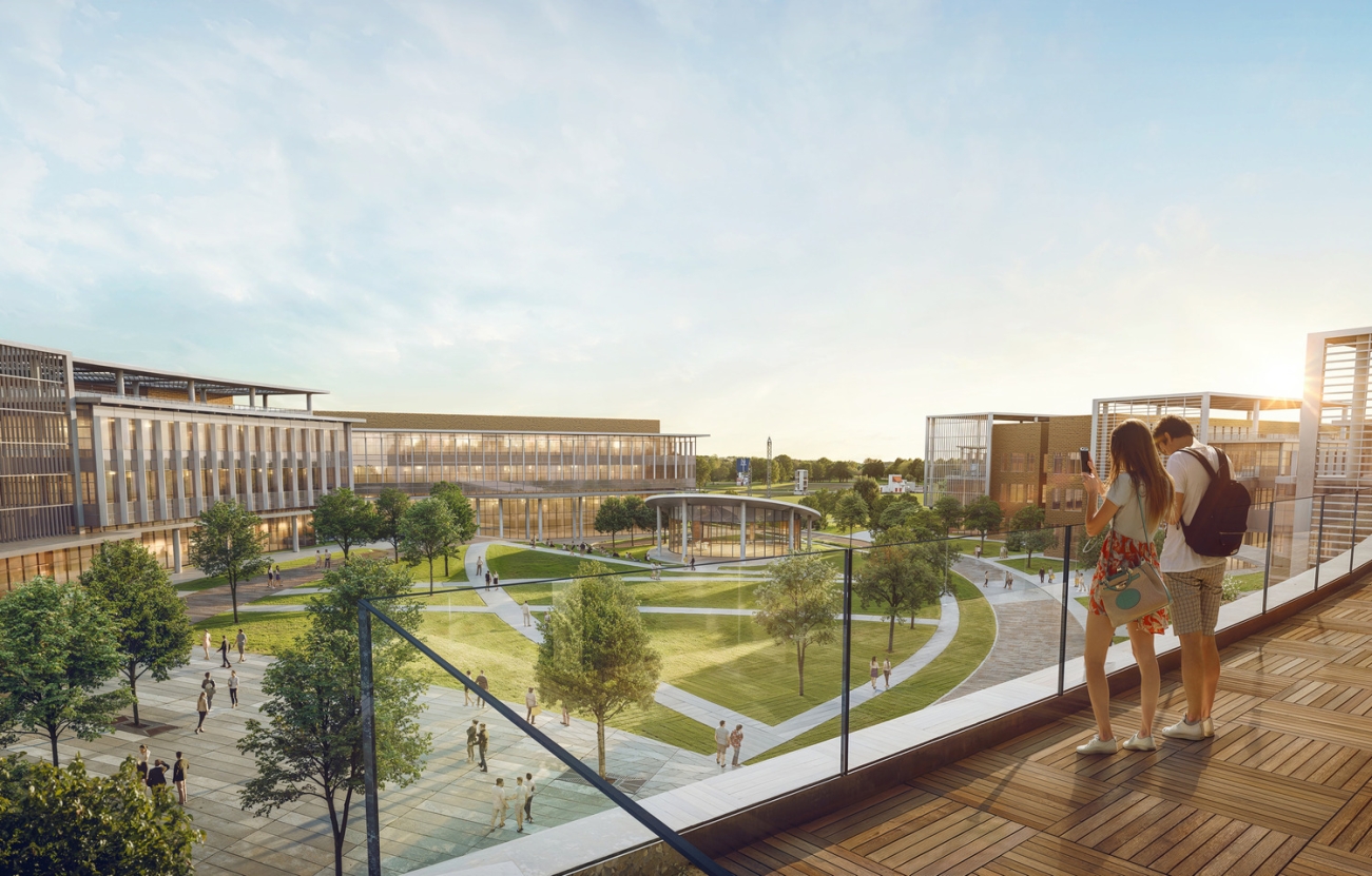 View of quad from balcony