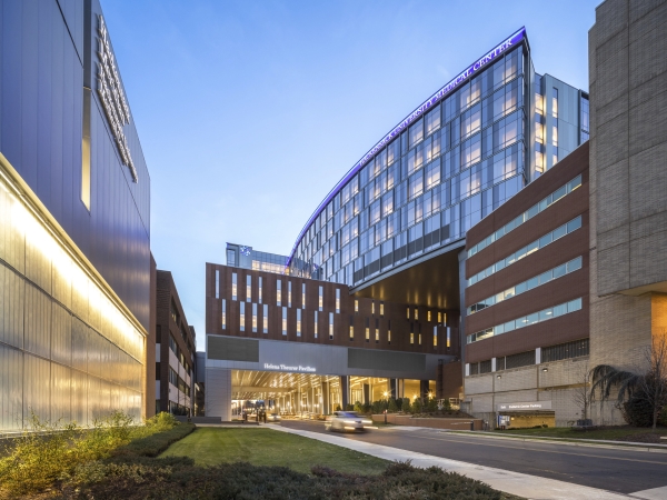 Exterior Hackensack Hospital Dusk